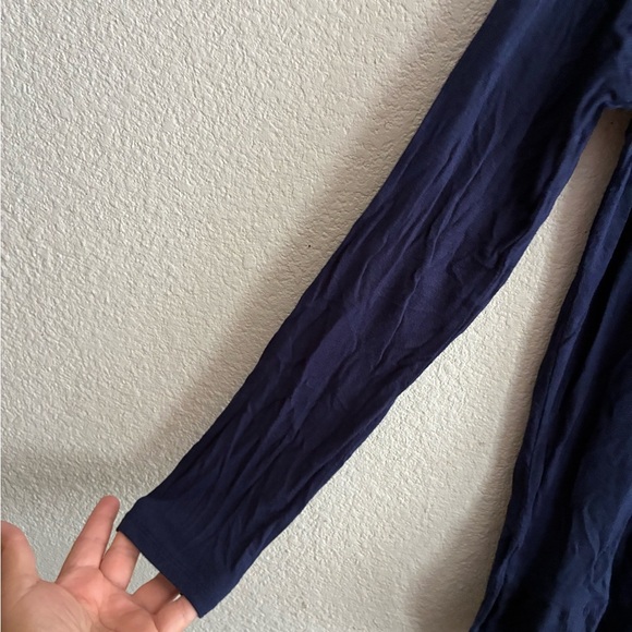 💥Pink Rose Navy Blue Long Sleeve Tee M - Picture 5 of 10